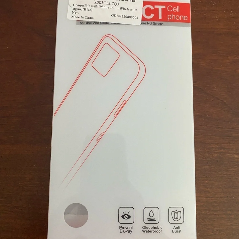 NIB iPhone 14 Plus Case + Tempered Glass | Light Blue/Premium Protection Bundle